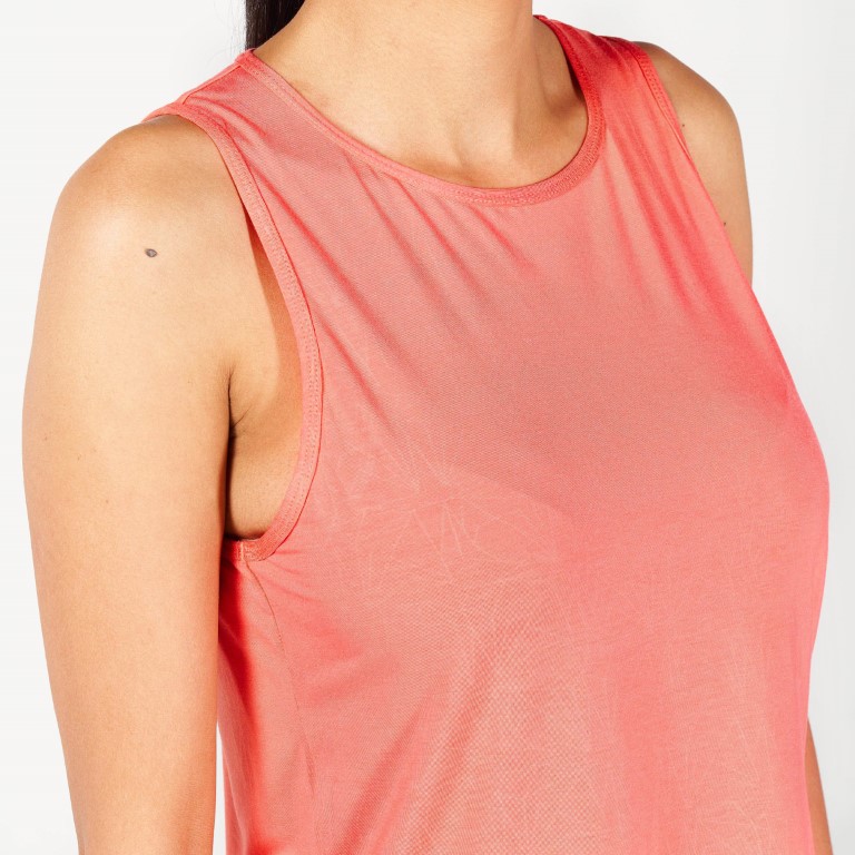 Breeze Camo Tank- Hot Coral